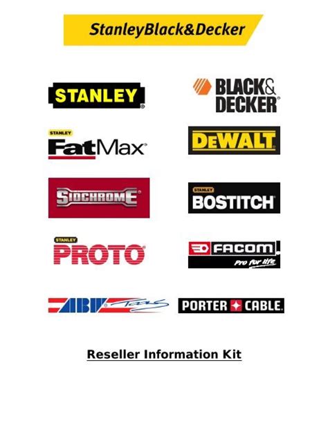 Stanley Black & Decker Homepage .